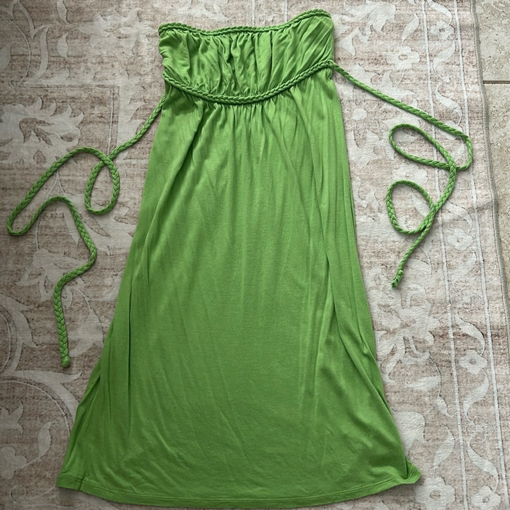 Banana republic green strapless dress